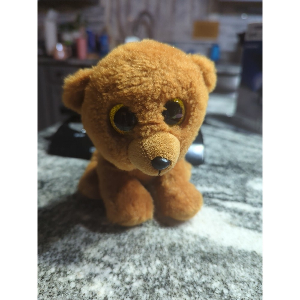 Ty Beanie Boo Brownie Plush Stuffed Animal Toy Bear Soft Brown Teddy 2016